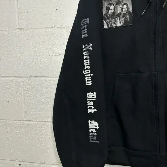 Y2K Carhartt Thermal-Lined Hooded Jacket “Black” Dark Throne - Picture 4 of 16